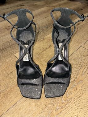 Jimmy Choo Azia criss cross glitter heels sz 37